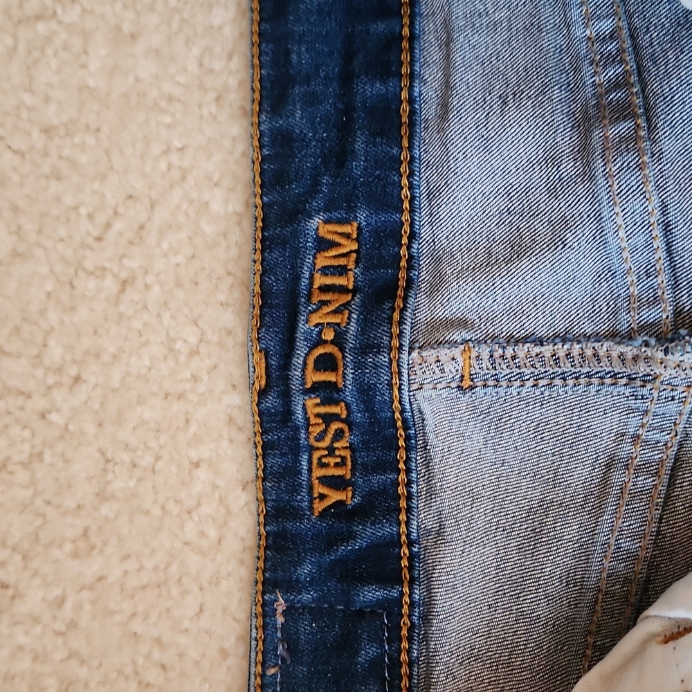 YEST D-NIM Jeans Dark Blue Denim Straight Leg Jeans Size 4 - Picture 8 of 12